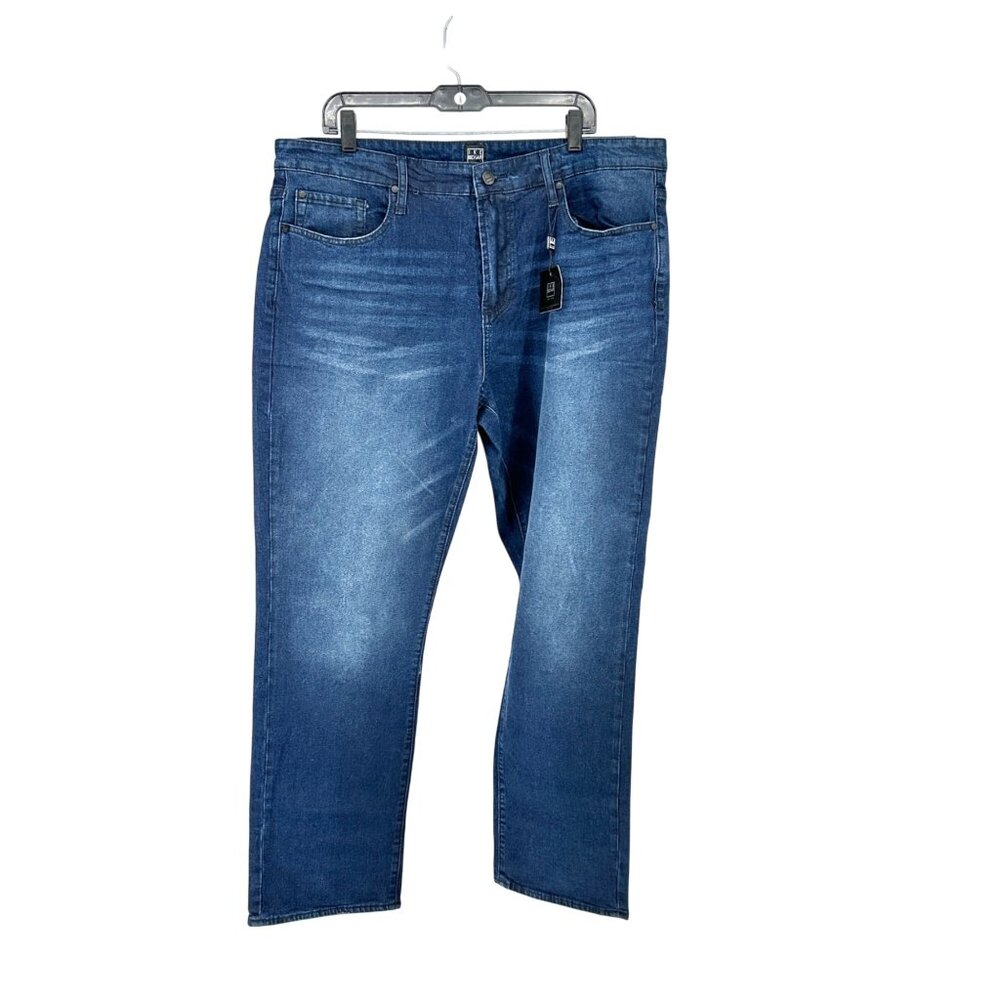 Ike Behar Jeans Mens 38x30 Dark Stone Wash Denim Cotton Blend Slim Fit Casual